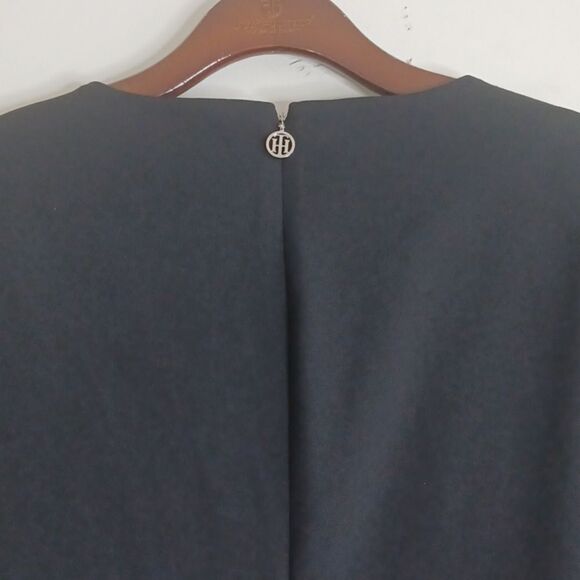 Tommy Hilfiger Black Sheath Dress with Bell Sleeves - Picture 3 of 16